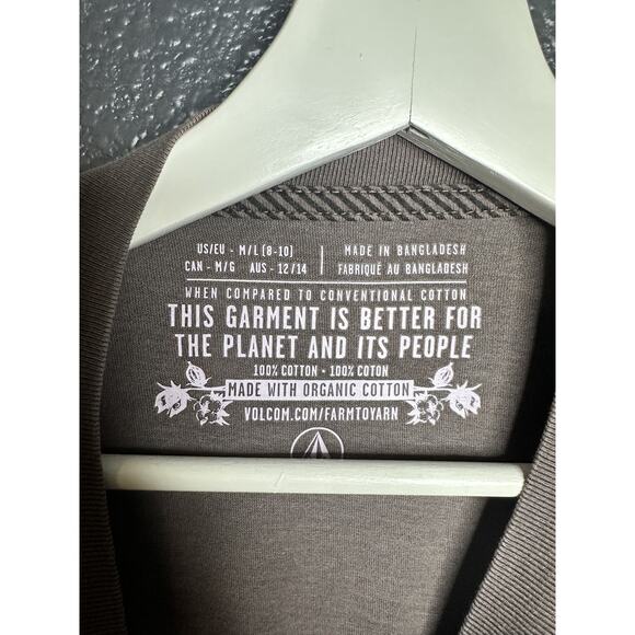 Volcom Stones Throw Short Sleeve Tee T-Shirt, Slate Grey Women's Size M/L NWT - Picture 5 of 7